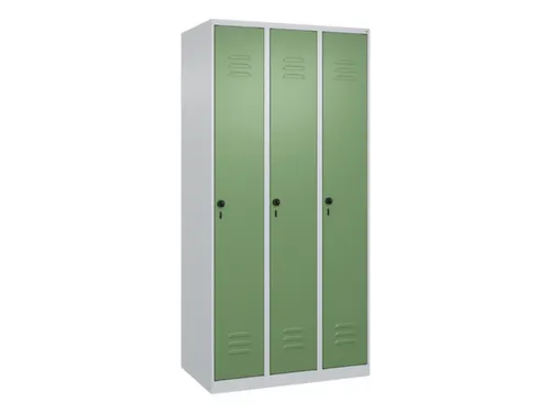 locker,HxBxD 1850x900x500mm,3vak,vak B 300mm,draaigrendel