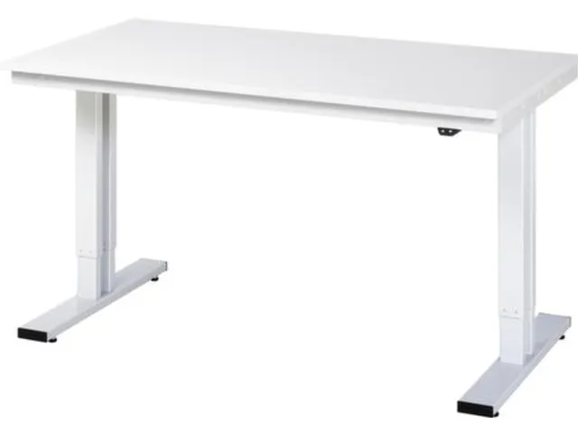 Werkbank elektrisch hoogte verstelbaar 720-1120x1500x800mm wit RAL7035