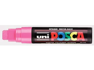 Verfstift Posca PC17K Extra Brede punt 15mm rechthoek roze - 1
