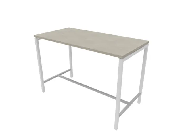 statafel,HxBxD 1070x1600x800mm,hoekig,met 4-voeten wit,blad beton