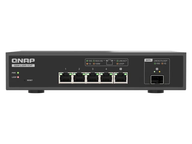 QNAP QSW-L3205-1C4T 4, Managed, 10G Ethernet (100/1000/10000), Full du