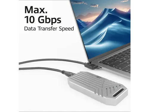 Kabel ACT USB-C standaard naar USB-C hoek 10Gbps 1m