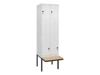 Z-garderobekast,HxBxD 2120x600x815mm,2vak,vak B 300mm,draaigrendel - 1