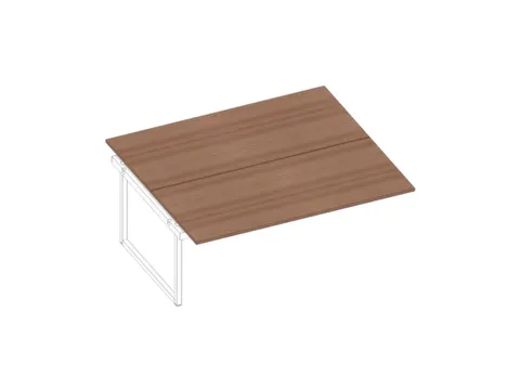 aanbouwtafel,v. benchtafel,HxBxD 730x1800x1600mm,blad canaletto-hout