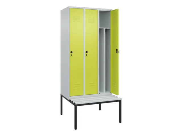 locker voor scheiding van kleding,HxBxD 2120x900x815mm,3vak