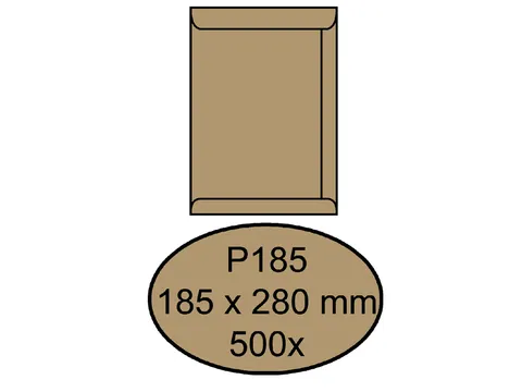 Envelop Quantore Akte P185 185X280Mm 90G Bruinkraft Gegomd