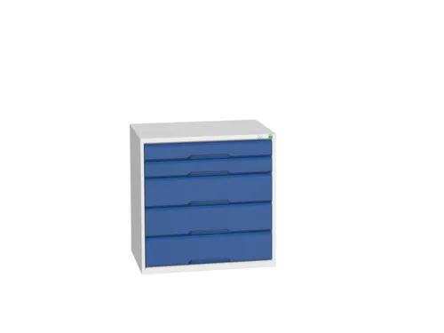 ladekast HxBxD 800x800x550mm 5laden romp RAL7035 front RAL5010