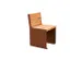 Chaise d'extérieur assise H450mm 3 lattes chêne clair/effet rouille