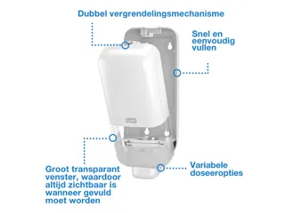 Zeepdispenser Tork S4 Elevation 1000ml wit 564500 - 4