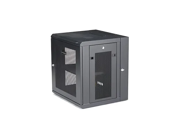 4-post 12U wandmonteerbare netwerkkast 19'' vergrendelbare patchkast