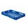 Euronorm-stapelbak 14.5l 75x600x400mm Wanden/bodem Opengewerkt Blauw