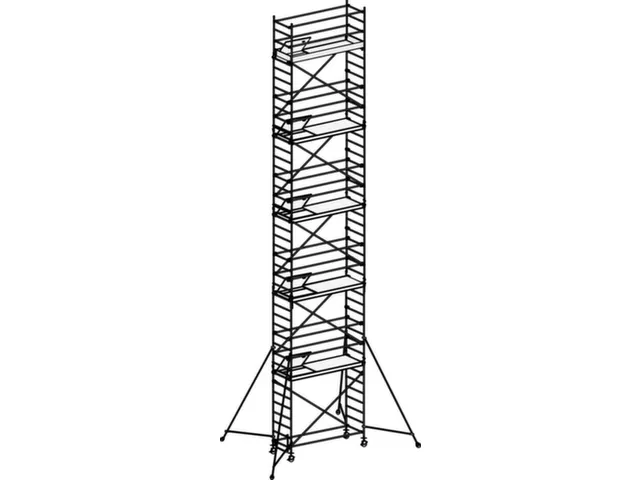 rolsteiger,reik H 12,4m,steiger H 11,64m,4platform(s),m. luik