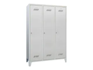 lockerkast,HxBxD 1850x1200x500mm,3vak,RAL7035,front RAL7035 - 3