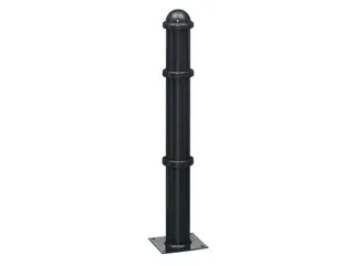 Trottoirpaal 900mm Ø 102mm Met Halve Kogel-kap Met Bodemplaat - 1