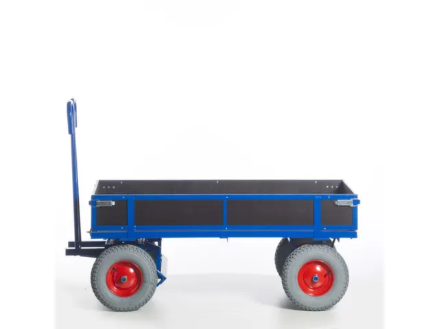 Handtrekwagen 4 Wielen 1000kg 1560x760mm Houten Wanden Luchtbanden