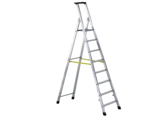 Boktrap Aluminium H 1 70m L 2 49m 8treden Platform Spreidbeveiliging - 1