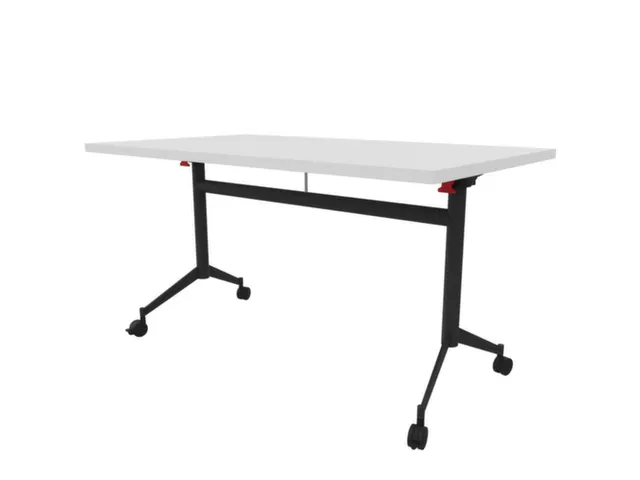 klaptafel,HxBxD 750x1400x800mm,hoekig,T-voet donkergrijs,ovale buis