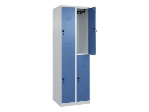 dubbeldekse locker,HxBxD 1850x600x500mm,2x2vak.,vak B 300mm
