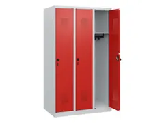 schoollocker,HxBxD 1530x900x500mm,3vak,vak B 300mm,draaigrendel