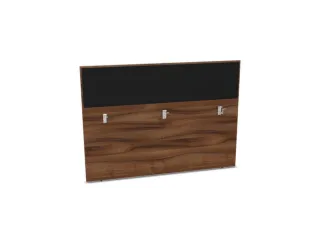 baliepaneel bureau aanbouw achter NP-tiepolo nut BN8033-zwart 1600mm - 1