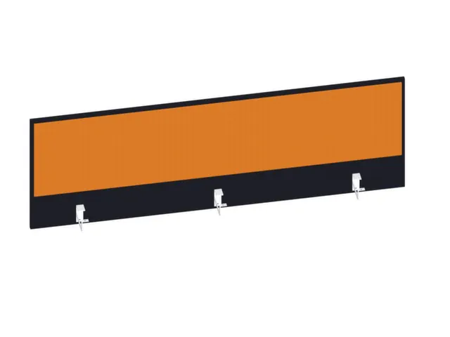 baliepaneel,v. bureau,aanbouw achter,B 1600mm,CC-zwart,BN3005-geel