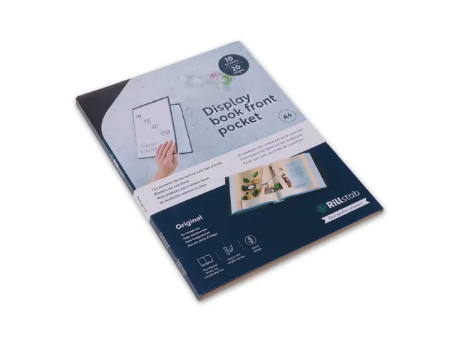 Showmap Rillstab A4 RI99419 10 Tas Zwart met transparant insteekvak