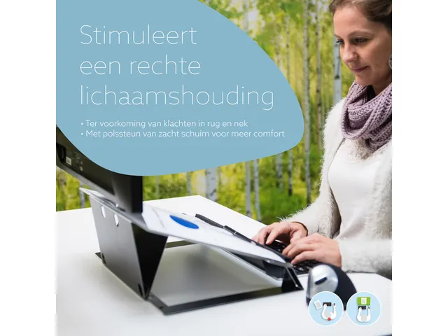 R-Go Tools Read2Write Documenthouder R-Go ergonomisch Mat acryl