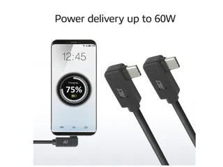 Kabel ACT USB-C hoek links/rechts 10Gbps 1m - 4