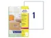 Etiquette Avery L7567-25 210x297mm Transparent Mat 25 pcs