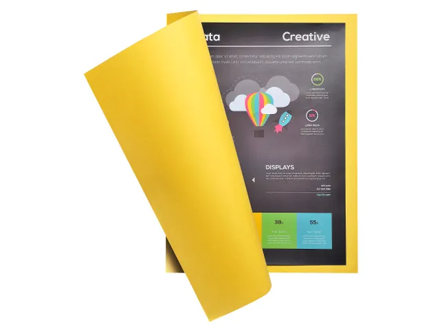 Pak van 10 dossiermappen ROCK''S 220 24x32cm Citroengeel