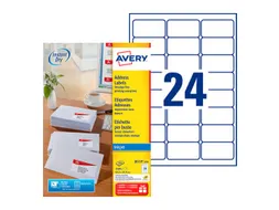 Adresetiket Avery J8159-10 63.5x33.9mm Inkjet Wit 240 Stuks
