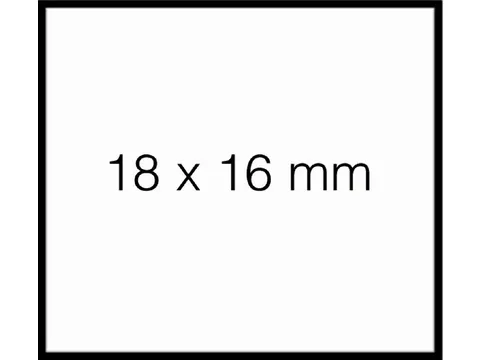 Prijsetiket 18x16mm Sato Duo 16 afneembaar wit