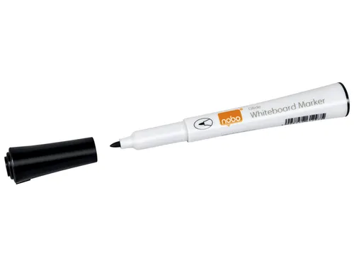 Viltstift Nobo whiteboard Glide fijn zwart 1mm 4st