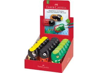 puntenslijper en gum Faber-Castell diermotieven 18 stuks - 1