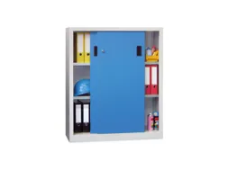schuifdeurkast,HxBxD 1200x1000x400mm,RAL7035,front RAL5012