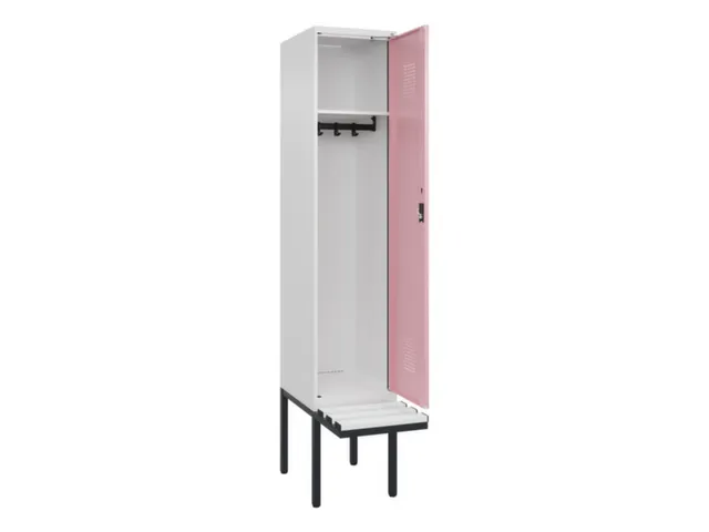 locker met bank,HxBxD 2120x400x815mm,1vak,vak B 400mm,cilinderslot