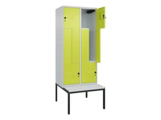 Z-garderobekast,HxBxD 2120x800x815mm,4vak,vak B 400mm,draaigrendel - 2
