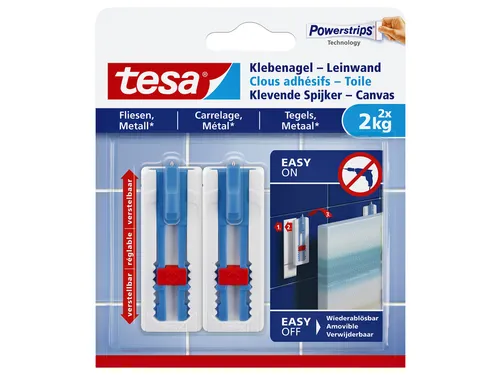 Klevende spijker Tesa voor canvas op tegels en metaal 2kg