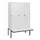 locker met bank,HxBxD 1950x1200x815mm,3vak,vak B 400mm,draaigrendel