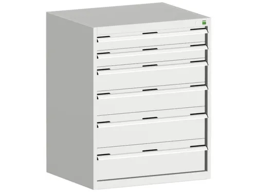 ladekast HxBxD 1000x800x650mm 6laden romp RAL7035 front RAL7035