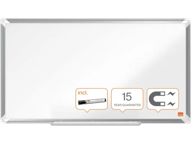 Premium Plus whiteboard, gelakt staal, 71 x40 cm