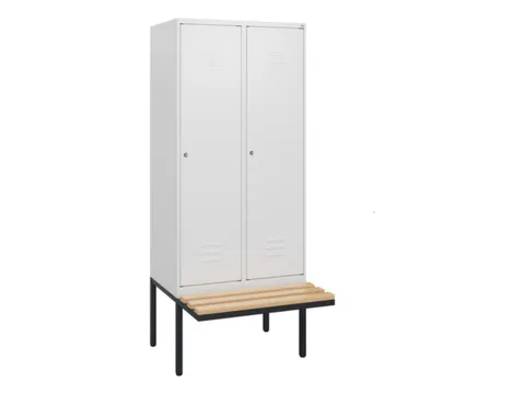 locker met bank,HxBxD 1950x800x815mm,2vak,vak B 400mm,cil.-slot