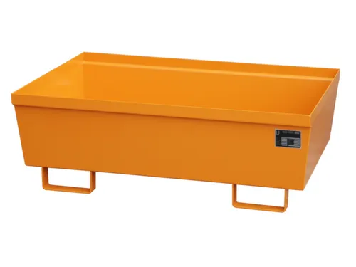 Opvangbak 2x 200l Opvangvol. 246l Oranje 415x 1200x 800mm Open