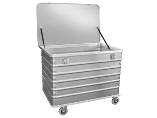 Bakwagens Aluminium Deksel En Cilinderslot 250kg 835x1030x670mm - 1
