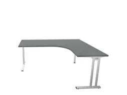 bureau in vrije vorm,HxBxD 740x1800x1600mm,vrije vorm,MS-donkergrijs