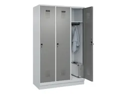 locker,HxBxD 1950x1200x500mm,3vak,vak B 400mm,draaigrendel,sokkel