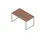 bureau,HxBxD 730x1400x800mm,blad canaletto-hout,sledeframe aluminium