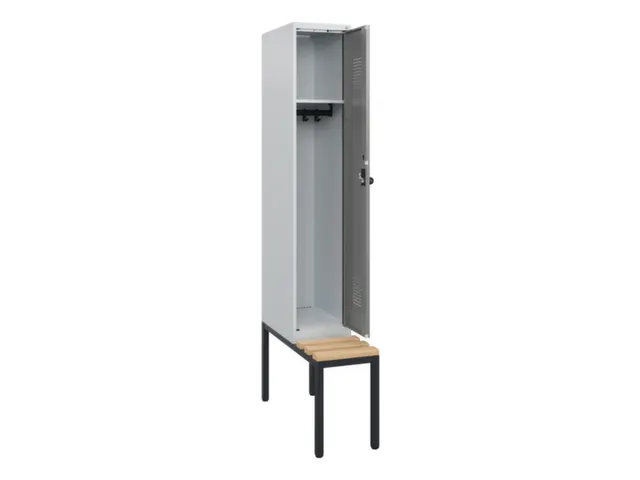 locker met bank,HxBxD 1950x300x815mm,1vak,vak B 300mm,draaigrendel