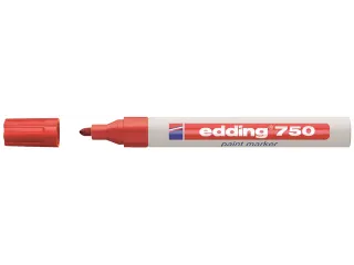 Viltstift edding 750 lakmarker rond rood 2-4mm - 1