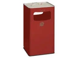 Combi-asbak Hxbxd 755X430X420Mm Vierkant Rood